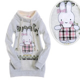 2016韩版春装中童长袖卫衣女童装儿童可爱兔子上衣秋冬季新款1116