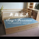 松木家具需定做★1米全实木床儿童床 沙发床带拖床 推拉床
