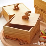 韩国文具 批发 可爱动物ZAKKA复古木盒 桌面木质储物盒 收纳盒