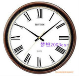 RHYTHM日本丽声钟时尚挂钟表_欧式简约 客厅 正品CMG898