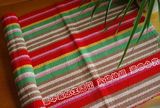 虹彩条纹 欧式风格 纯棉手工编织布艺毯 客厅卧室地毯 地垫