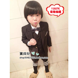 韩版新款儿童礼服男童西服六一钢琴演出服 主持人花童装礼服套装