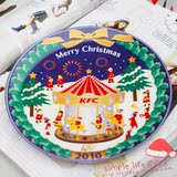 2010欧式出口外贸原单KFC定制圣诞节彩绘陶瓷器盘子碟子餐具