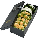 19朵粉玫瑰花白色520礼盒上海花店杭州台州圣诞节上海鲜花速递