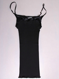欧美大牌外贸原单剪标 女装真丝吊带打底背心 修身必备黑白2色入