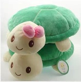 可爱绿乌龟毛绒玩具靠枕抱枕坐垫靠垫公仔毛绒布娃娃春节生日礼物