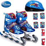 男女儿童溜冰鞋迪士尼儿童蜘蛛侠溜冰鞋旱冰鞋轮滑冰鞋套装可调