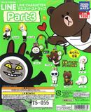 日本正版扭蛋TAKARA TOMY  LINE Part3 卡通挂饰 全8款 布朗熊