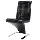 餐椅美人鱼现代简约时尚不锈钢皮面可定制鳄鱼纹休闲包邮