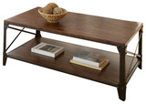 美式乡村铁艺休闲桌 复古做旧茶几边桌简约方形实木桌子 玄关桌