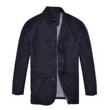春季新款九牧王专柜正品男士薄款商务夹克衫 JK1415911藏蓝色