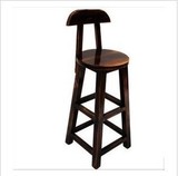 实木吧凳火烧木高脚吧椅碳化实木酒吧桌椅公园椅咖啡炭化桌椅