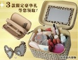 DHC豹纹桃心镜+豹纹双层包+豹纹化妆箱三件套装组合