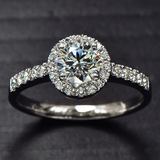 八心八箭1克拉仿真锆石钻戒镶钻情侣戒指结婚女对戒指环饰品 包邮