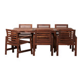 艾维宜家代购IKEA户外阿普莱诺桌椅一桌6椅