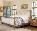 美式双人床欧式1.5 1.8实木床皮艺实木卧室家具定制软包布艺床