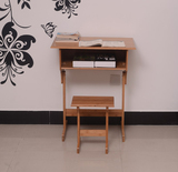 正品楠竹儿童学习桌实木书桌抽屉升降组合桌椅宜家桌套装写字台