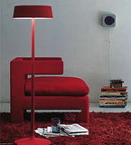 北欧创意个性客厅卧室书房灯具现代简约铁艺术红色蘑菇几何落地灯