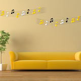3D音乐音符可移除立体墙贴 幼儿园儿童房装饰墙贴 壁贴