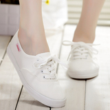 白球鞋白色帆布鞋女士低帮夏季学生平跟布鞋休闲鞋文艺小白鞋平底