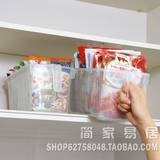 日本进口SANADA厨房食品收纳筐/收纳篮/橱柜整理框 带手柄