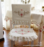 木 欧式 椭圆桌桌布|椭圆餐桌布、椅套椅子套 椭圆形台布布艺粉花
