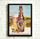 创意啤酒海报 挂画复古怀旧广告装饰画酒吧餐厅有框画壁画 画芯