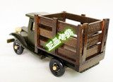 传统木质仿古围栏卡车  复古 汽车模型   办公居家摆件 小 礼物