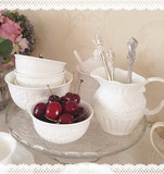 陶瓷餐具套装 法式轻古典 纯净白瓷 咖啡杯茶具调料罐