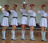 成人舞蹈服演出服装军鼓服军装女款迷彩裙女兵服装舞台装军装迷彩