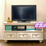 美式乡村现代简约实木电视柜组合地中海风格电视柜客厅柜家具定制