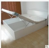 床 现代简约单人床1.2米高箱床特价包邮1.5米储物床气压成人木床