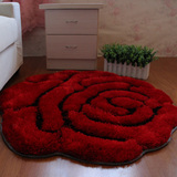 正品加密加厚 3D效果立体玫瑰花地毯 卧室 客厅 茶几 门口地毯