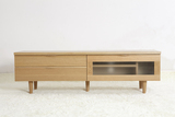 原木实木白橡木电视柜北欧风格日式家具客厅柜子胡桃木