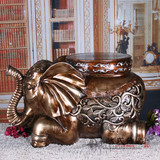 欧式大象凳子摆件树脂招财创意换鞋凳摆设别墅家居结婚工艺礼品