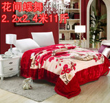 上海名牌凤凰加厚双层秋冬婚庆单双人学生珊瑚绒毯包邮拉舍尔毛毯