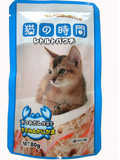 (北京88包邮)日本金赏 猫の时间 无添加 软罐头 鸡肉+蟹肉 80g