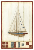 进口原版画芯美式风格装饰画现代客厅卧室书房挂画一帆风顺帆船