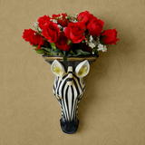 欧式仿真动物头壁挂花瓶花篮壁饰挂饰家居装饰品背景墙树脂壁挂件