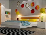 板式床1.5米简约掌上明珠家具 特价双人床1.8烤漆大床现代实木