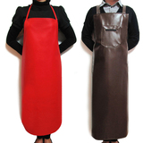 防油防水围裙 包邮男士工作皮围裙带袖 罩衣成人长袖厨房衣服家居
