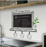 包邮创意环保防水涂鸦小黑板贴可擦写黑板儿童房餐厅留言黑板墙贴