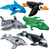 小童游泳圈 女大童鲨鱼游泳圈包邮INTEX动物造型儿童座骑海豚鲨鱼