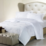 五星级宾馆酒店床上用品全棉60支白色羽毛花提花纯棉单件被罩被套
