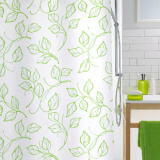 欧式spirella卫生间绿叶子加厚涤纶布防水防霉浴帘浴室帘窗帘包邮
