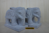 惠安天然石雕大象雕刻象麻石大象招财风水石象看门旺财象吉祥一对