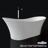 8614/1.75米精工人造石浴缸 独立式浴缸 人造陶瓷浴缸