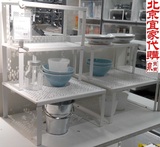 北京宜家代购 特价 瓦瑞拉 搁板插件 厨房置物架碗盘架餐具收纳架
