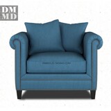 Tailor北欧现代新古典欧式简约美式1人位布艺休闲单人沙发椅
