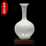 景德镇窑变裂纹釉花瓶 碎瓷瓶 高白色瓷器 赏瓶 陶瓷器装饰品摆件